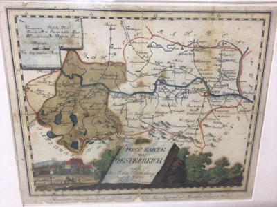 Lot 746 - European maps: including Janssen hand coloured 17th map of Slavonia, Croatia and Bosnia, others