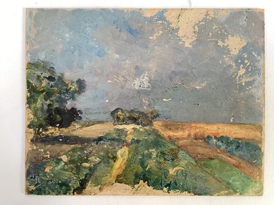 Lot 88 - 19th century or early 20th century plein air impressionist oil on board, landscape, 19x24cm.