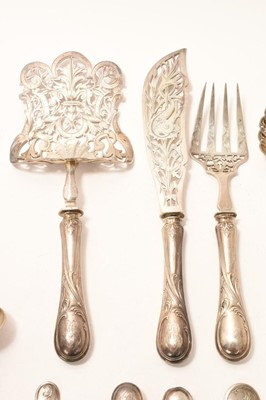 Lot 221 - Extensive French silver cutlery service