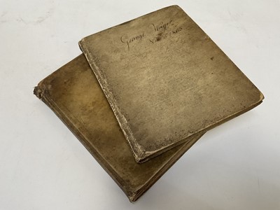 Lot 1704 - Two 19th century vellum bound work books