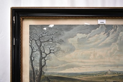 Lot 1000 - After Dean Wolstenholme, set of four 19th century hand coloured engravings - The Essex Hunt, 57cm x 72cm, in glazed hogarth frames