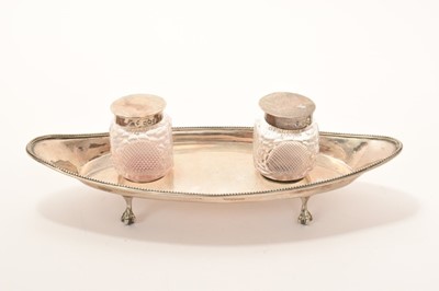 Lot 210 - Late Victorian silver inkstand Sheffield 1897