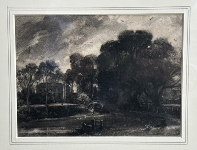 Lot 169 - John Constable (1776-1837) mezzotint - House of Mr Golding Constable, 13.5cm x 18cm, in glazed frame