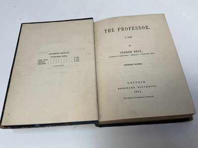 Lot 1703 - Currer Bell (Charlotte Bronte) - The Professor, Tauchnitz 1857 edition, hardback