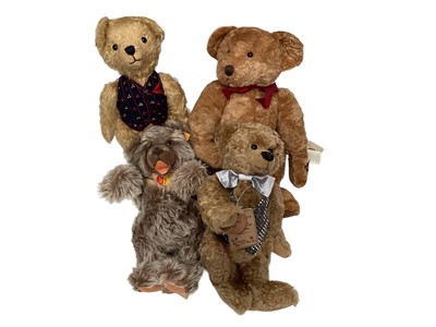 Lot 1825 - Steiff bear Zotty 009259 and Spring 654466, Hermann Bear Erkundeand other bears.