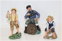 Lot 2162 - Three Royal Doulton figures - The Lobster Man...