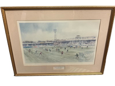 Lot 239 - Colchester interest - Terry Jeffery signed print of Colchester United at Layer Road