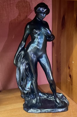 Lot 221 - Zsolay Pecs standing figure, 33cm high