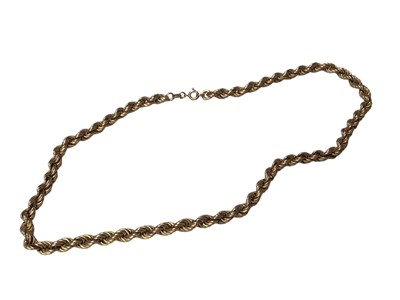 Lot 48 - 9ct gold rope twist chain