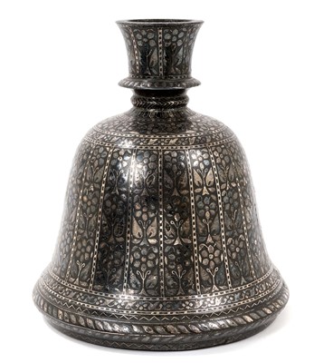 Lot 780 - Antique Indian Bidri ware hookah base in the 16th century style