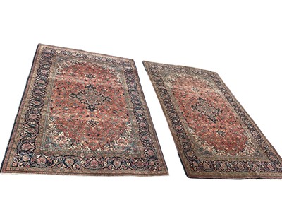 Lot 1409 - Pair of Kashan rugs