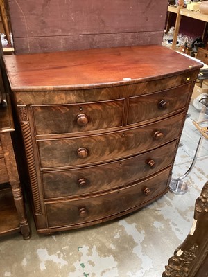 Lot 1221 - Victorian mahogany bowfront chest of drawers