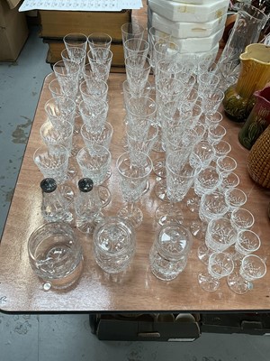 Lot 400 - Collection of Waterford crystal Lismore pattern tablewares and various individual pieces of other glass.