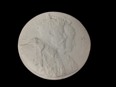 Lot 104 - Sèvres medallion of Edward VII and Queen Alexandra