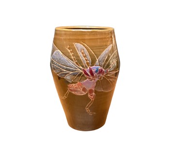 Lot 1129 - Dennis China vase with decorated with flying insect