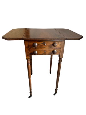 Lot 1269 - Regency rosewood Pembroke work table