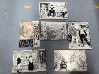 Lot 452 - Group of six early 20th century pen and ink illustrations by Thomas Frederick