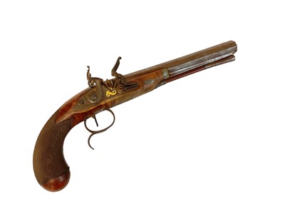 Lot 930 - Good quality early 19th century Flintlock duelling pistol by Barton, London in box