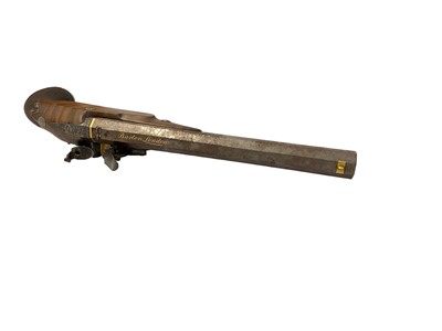 Lot 930 - Good quality early 19th century Flintlock duelling pistol by Barton, London in box