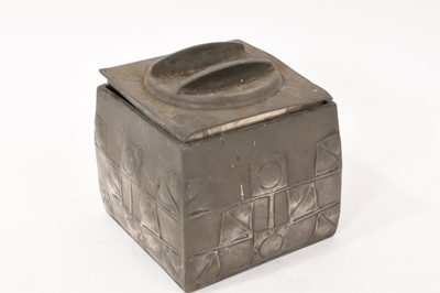 Lot 717 - Archibald Knox for Liberty pewter tea caddy, stamped Tudric 0194, 11cm wide