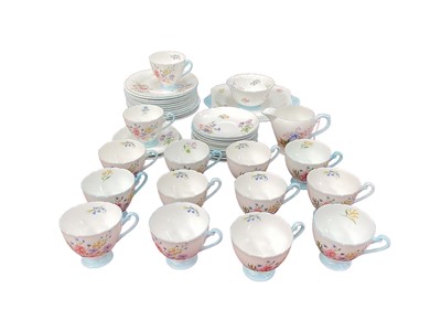 Lot 1120 - Shelley Wild Flowers pattern tea service