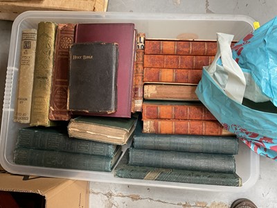 Lot 517 - Collection of mixed antique books including decorative bindings.