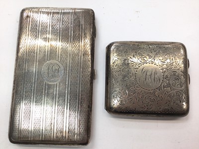 Lot 1058 - Two silver cigarette cases