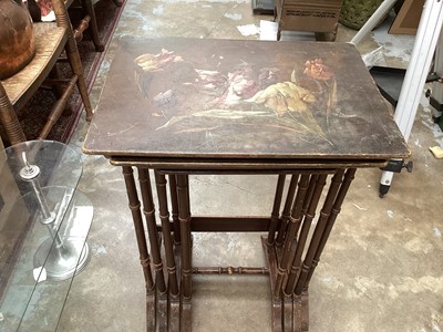 Lot 1414 - Nest of four Art Nouveau tables