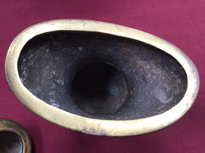 Lot 818 - Chinese champlevé enamel tripod censer with cover