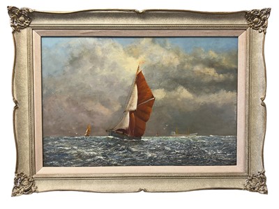 Lot 587 - W. F. Burton (1907-1995) oil on board - 'Approaching Storm', signed, titled and signed verso, 40cm x 60cm, in gilt frame