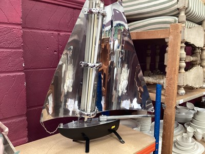 Lot 683 - Art Deco 1930s chromium plated 'bunting' lamp in the form of a yacht