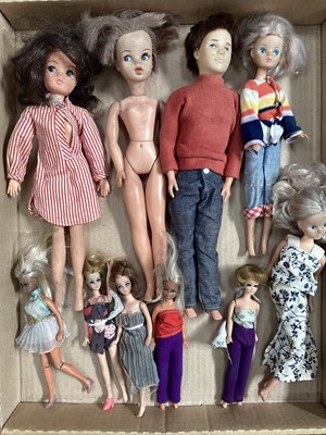 Lot 1954 - Collection of Sindy dolls , accessories, furniture, plus box of doll’s clothes..