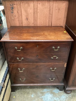 Lot 1227 - George III mahogany commode chest