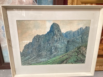 Lot 631 - Pen and wash abstract landscape signed Cain, 72