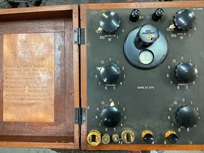 Lot 655 - Mahogany cased ohms meter