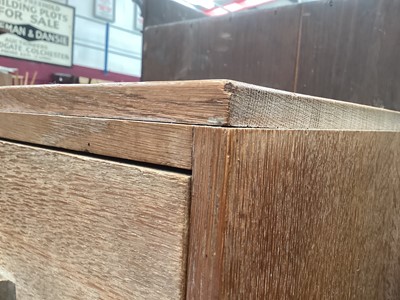 Lot 1231 - Heal style limed oak chest of drawers