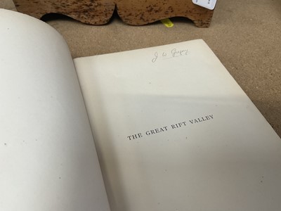 Lot 731 - John Walter Gregory - The Great Rift Valley, 1896 first edition, the author’s own copy, and others