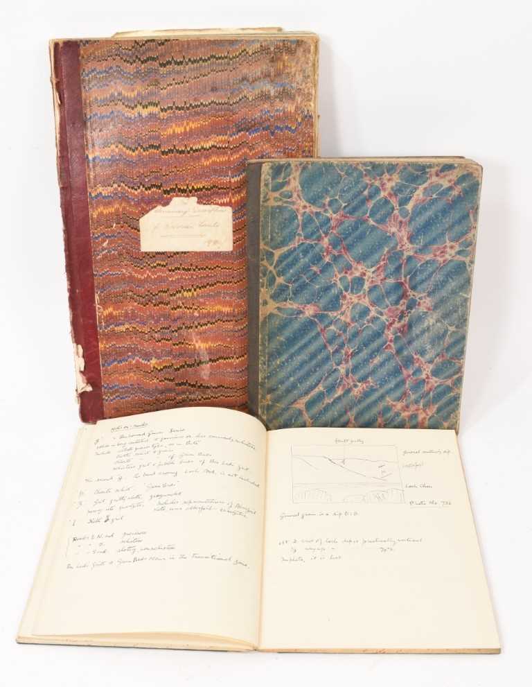 Lot 733 - A hand written notebook, apparently by notable explorer and geologist John Walter Gregory
