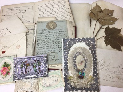 Lot 738 - Ephemera including a vellum bound book, others