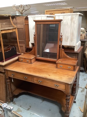 Lot 1236 - Late Victorian walnut dressing table