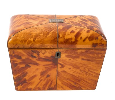 Lot 847 - George III tortoiseshell tea caddy