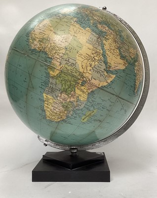 Lot 2594 - Philips 13 1/2 inch challenge globe, and a large Edigol wall map