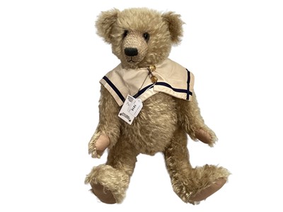 Lot 1816 - Large sailor bear by HM Bears with tag plus a large polar bear and one other bear.