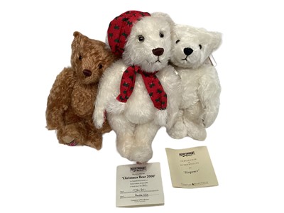 Lot 1822 - Merrythought boxed bears including Regal Splendour, Evacuee, Christmas 2002 and three others.