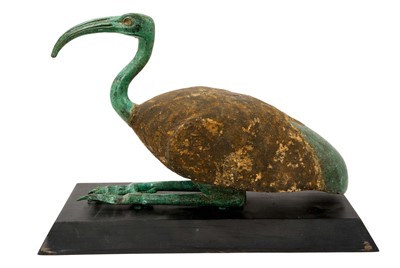 Lot 789 - An Egyptian Ibis, a representation of the god Thoth, in a seated pose