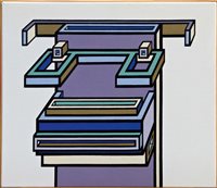 Lot 1325 - Ron Sims (b. 1944), oil on canvas - African...