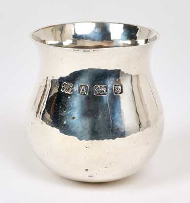 Lot 264 - 1930s hammered silver cup (London 1936)