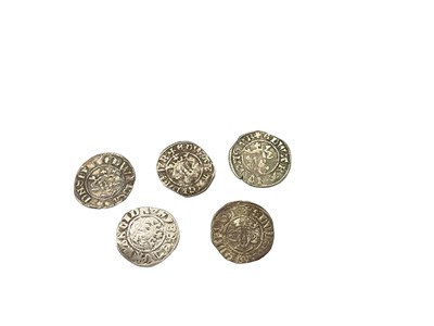 Lot 408 - G.B. - Mixed hammered silver Penny's to include Edward I circa 1279-1307 AD x 4 & Edward II circa 1307-27 AD x 1 (N.B. Various mints & classes) VG-AVF (5 coins)