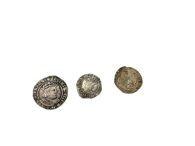 Lot 411 - G.B. - Mixed silver hammered coinage to include Henry VII Canterbury Mint Half Groat m/m Tun circa 1493-99 AD (Spink ref: 2211) (N.B. Evidence of clipping) otherwise VF, Henry VIII 2nd coinage g...