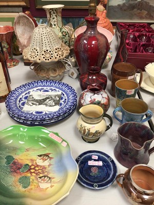 Lot 311 - Royal Doulton Archives Burslem Artwares including a limited edition Peking lampbase, no. 207 of 250, Yantai vase and Shantou vase, together with other Royal Doulton pieces